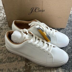 NWT. Mens J. Crew court sneakers vibram. Size 11. White